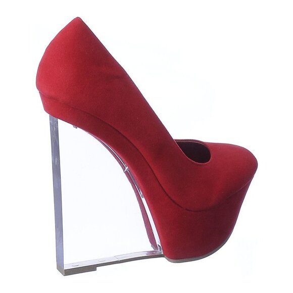 CLEAR CLOSE TO THE EDGE WEDGES ( BRAND NEW !!!! ) - Picture 2 of 7